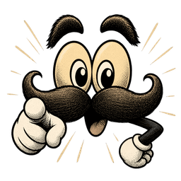 Stache is pointing
