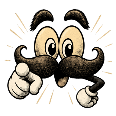 Stache is pointing