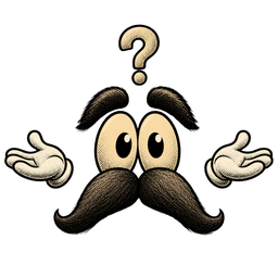 Stache is shrugging
